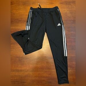 Adidas 3-Stripe Joggers w/ Zipper - Medium